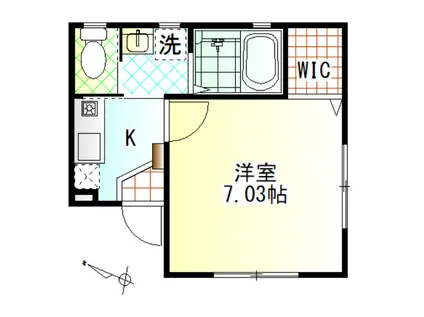 WH-N(1K/1階)の間取り写真