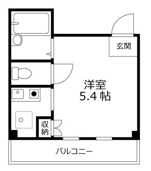 エムエー(1K/2階)の間取り写真