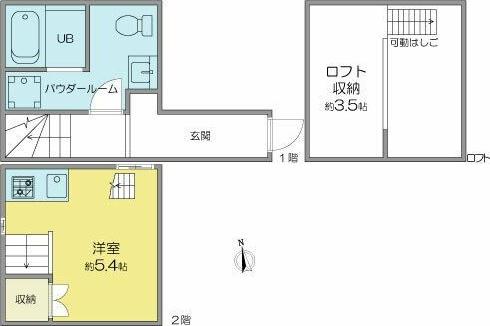ラフィーカ金山(ワンルーム/1階)の間取り写真