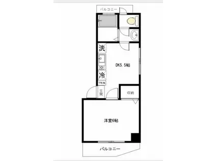 パープルステージ横浜(1DK/4階)の間取り写真