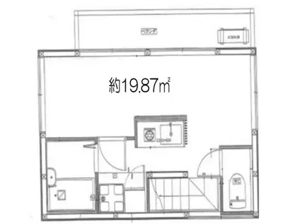 フェリーチェ中野坂上(ワンルーム/2階)の間取り写真