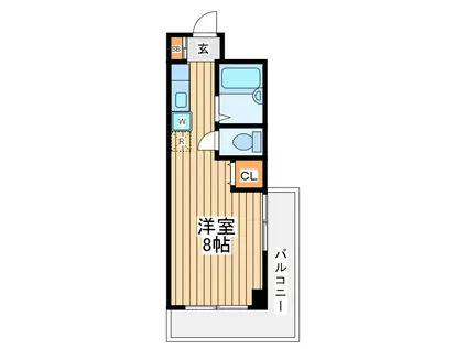 ティーエヌケービル(1K/3階)の間取り写真