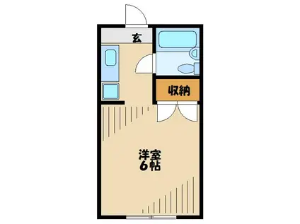サンハイツクロダ(ワンルーム/1階)の間取り写真