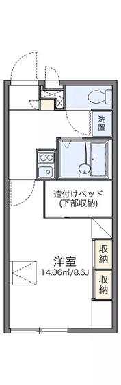 レオパレスルーチェ(1K/2階)の間取り写真