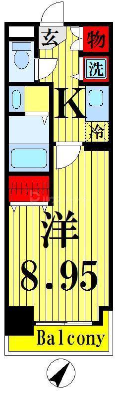 アレグレット千住宿(1K/2階)の間取り写真
