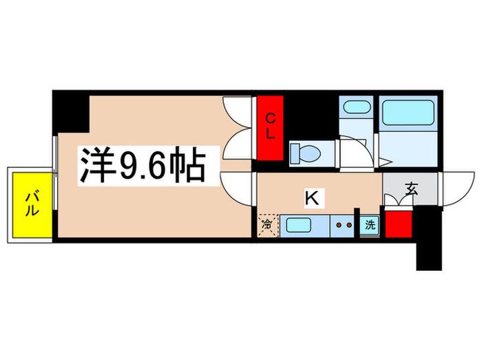 新百合 和田文ビル(1K/5階)の間取り写真