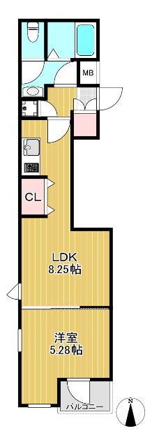 パレ・ホームズ武蔵関II(1LDK/2階)の間取り写真