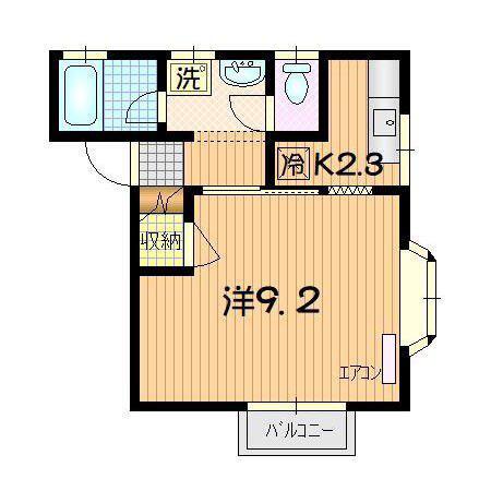 コーポ新里(1K/1階)の間取り写真