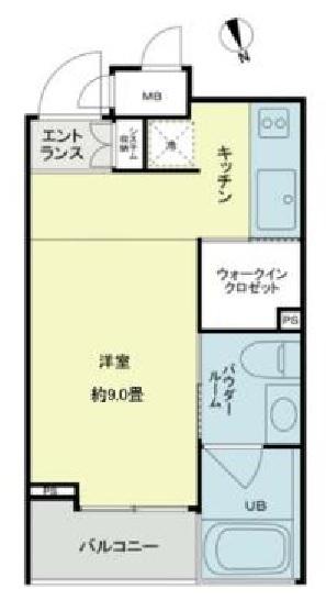 ベルファース新橋(ワンルーム/3階)の間取り写真