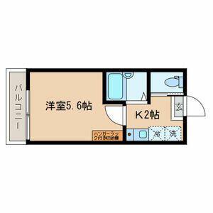 フルール久我山(1K/2階)の間取り写真