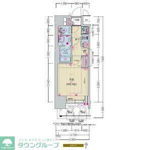 プレサンス名駅南エディフィス(1K/12階)の間取り写真
