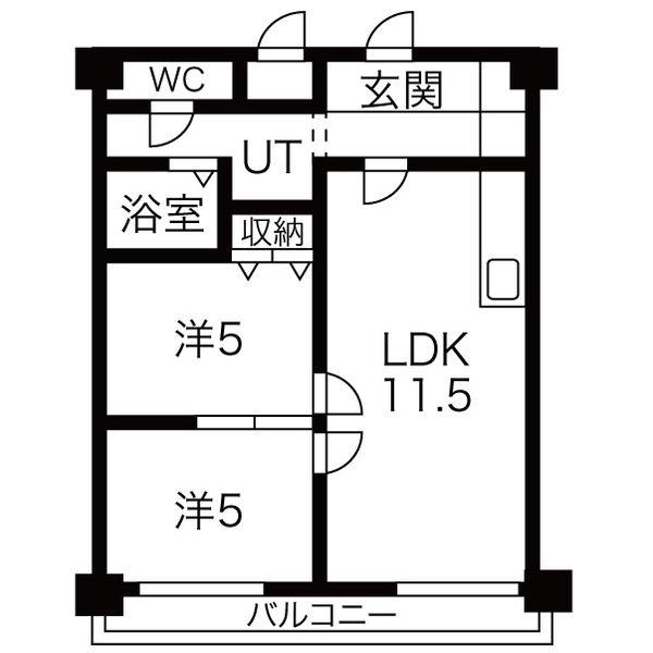 CROSS POINT(2LDK/8階)の間取り写真