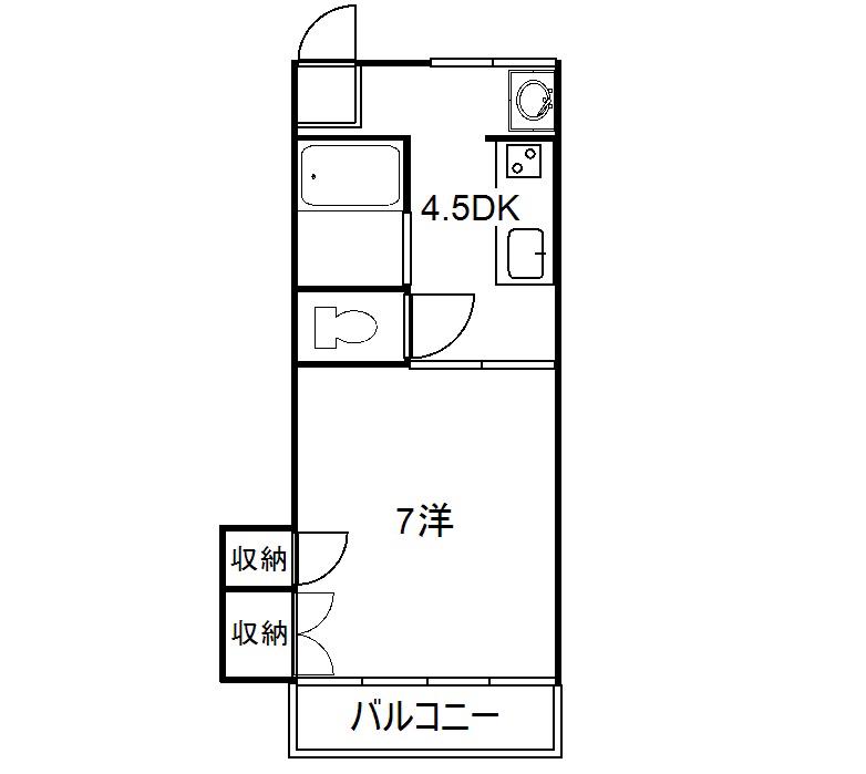 メゾンドグランツI(1DK/3階)の間取り写真