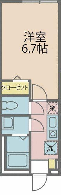 カインドネス八王子中央B棟(1K/1階)の間取り写真