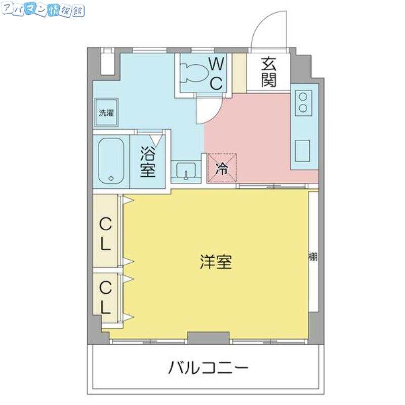 メゾンカフカス(1K/3階)の間取り写真