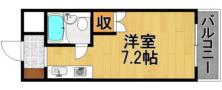 豊国久留米駅前スカイマンション(ワンルーム/10階)の間取り写真