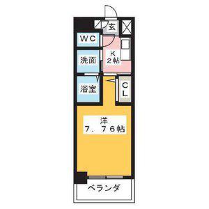 ARTIZA東別院(1K/10階)の間取り写真