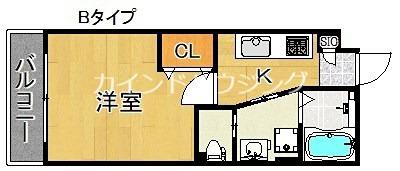 GROOVE住吉(1K/3階)の間取り写真