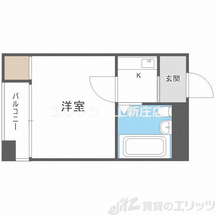 スリーデイズ新大阪(1K/8階)の間取り写真