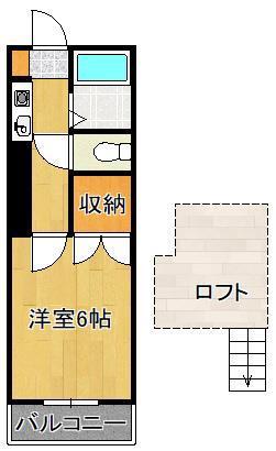 AC城野(1K/1階)の間取り写真