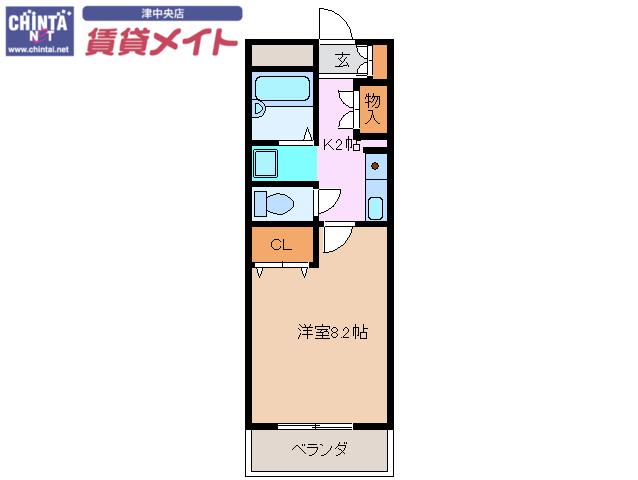 サンハイム駒田(1K/1階)の間取り写真