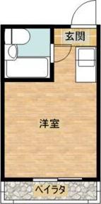 東海御園ハイツ(ワンルーム/6階)の間取り写真