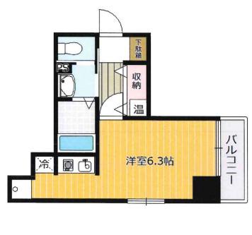 CHLOE常磐町(ワンルーム/3階)の間取り写真