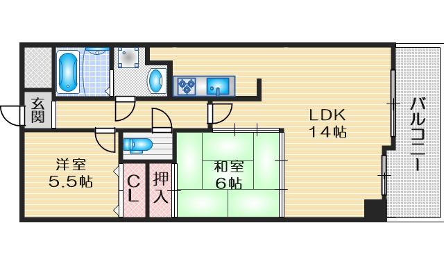 HAPPINESS 743(2LDK/3階)の間取り写真