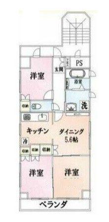 マルベリーテラス(3DK/1階)の間取り写真