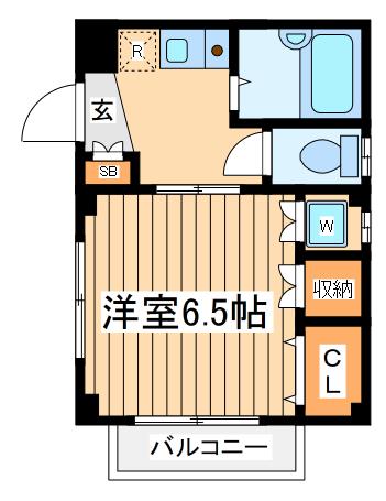 グレイスコート(1K/1階)の間取り写真