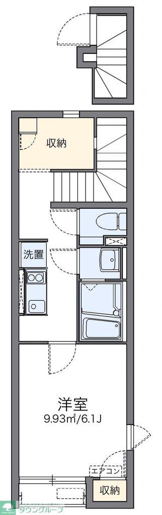 レオネクストミモザ(1K/2階)の間取り写真