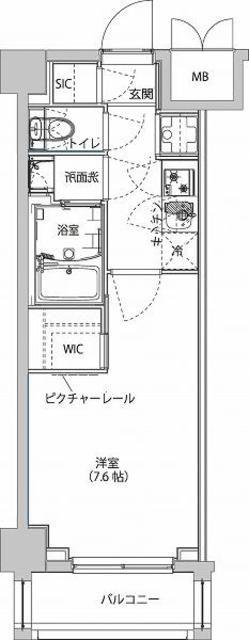 ハーモニーレジデンス東京イーストサイド(1K/3階)の間取り写真