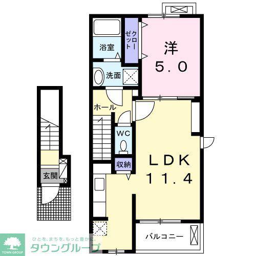 サン・アマルフィ(1LDK/2階)の間取り写真