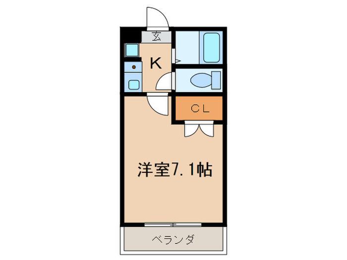 ロイヤル六番(1K/2階)の間取り写真