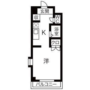 メゾン春日(1K/2階)の間取り写真