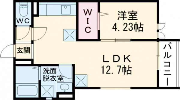 MAISONLUNA(1LDK/3階)の間取り写真