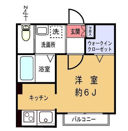 マリキータIV(1K/1階)の間取り写真