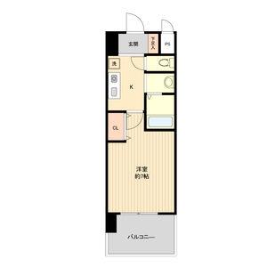 パークフラッツ金山(1K/8階)の間取り写真