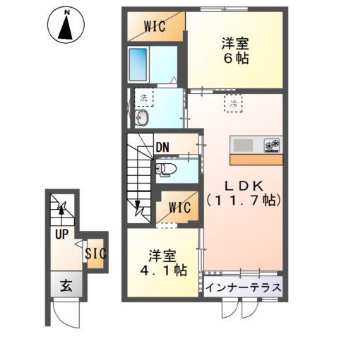 ICHIEI -イチエイ-(2LDK/2階)の間取り写真