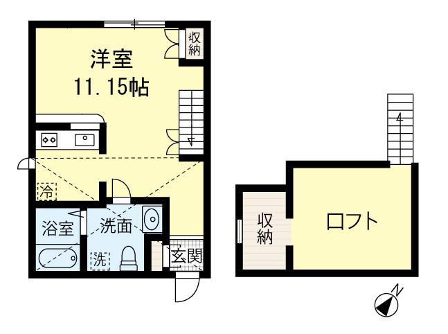 LEBENS GARDEN II(ワンルーム/2階)の間取り写真