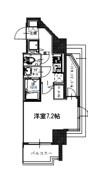 S-RESIDENCE南堀江(1K/12階)の間取り写真