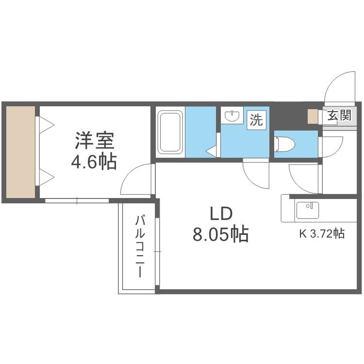 FAIRMONT TERRACE(1LDK/4階)の間取り写真