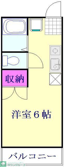 ソフィア谷塚(ワンルーム/1階)の間取り写真