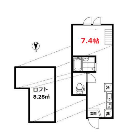 クレスト西馬込(ワンルーム/1階)の間取り写真