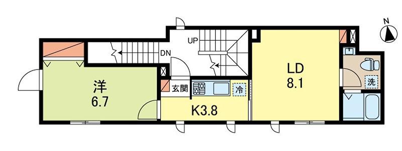 ウィルズウェイ荻窪(1LDK/2階)の間取り写真