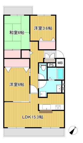 ARCH北浦和(3LDK/2階)の間取り写真