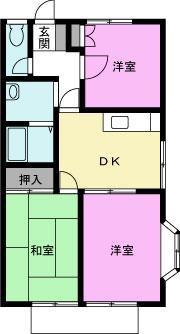 シャトルサカエ(3DK/2階)の間取り写真