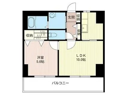 コンフォート・アーバン(1LDK/2階)の間取り写真