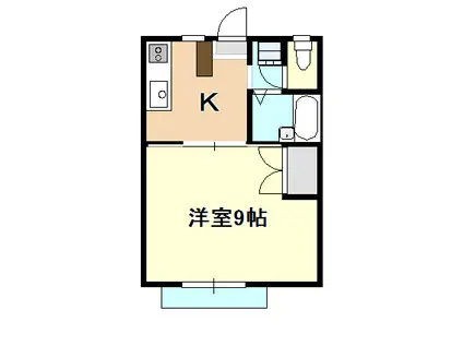 ホワイトメゾン岸本(1K/2階)の間取り写真