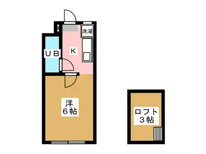 ビーナスフォート(1K/1階)の間取り写真